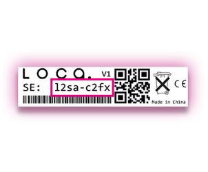 Loca sticker met unitcode